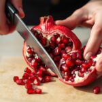 how to cut a pomegranate
